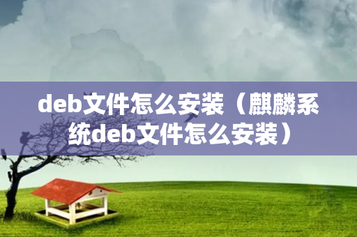 deb文件怎么安装（麒麟系统deb文件怎么安装）