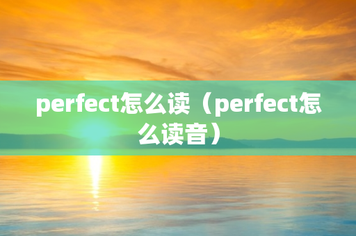 perfect怎么读（perfect怎么读音）