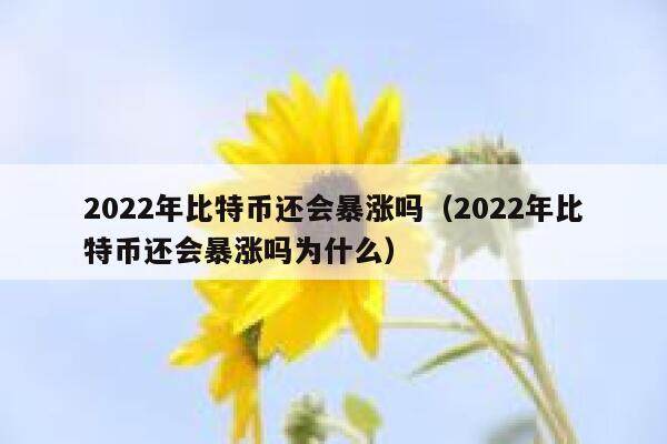 2022年比特币还会暴涨吗（2022年比特币还会暴涨吗为什么）