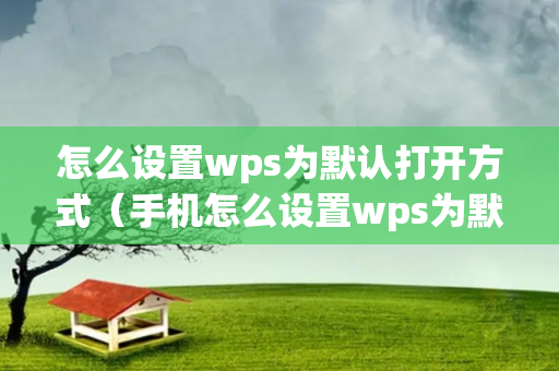 怎么设置wps为默认打开方式（手机怎么设置wps为默认打开方式）