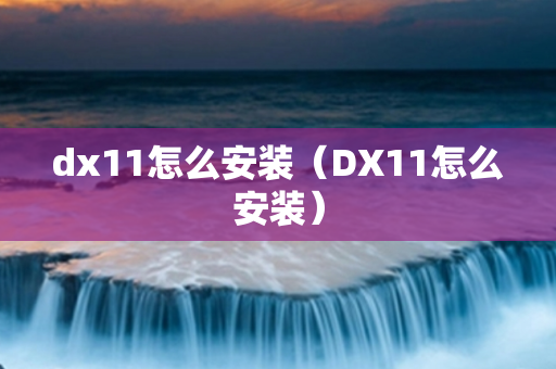 dx11怎么安装（DX11怎么安装）