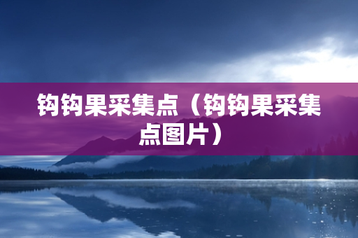 钩钩果采集点（钩钩果采集点图片）