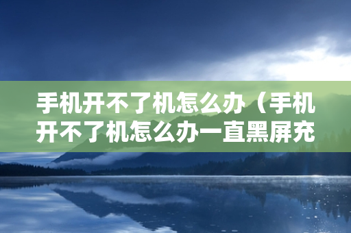 手机开不了机怎么办（手机开不了机怎么办一直黑屏充电没反应）