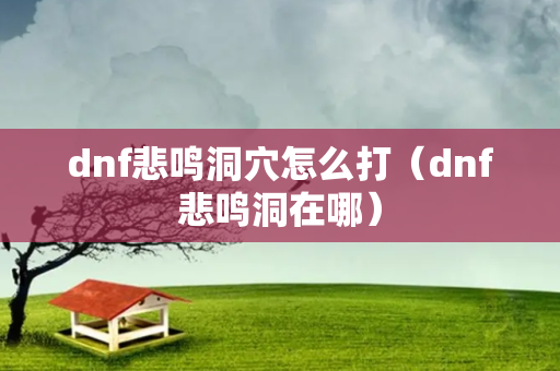 dnf悲鸣洞穴怎么打（dnf悲鸣洞在哪）