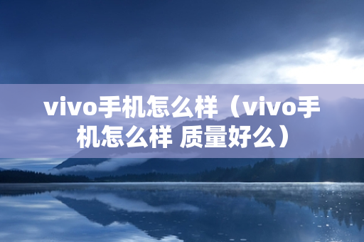 vivo手机怎么样（vivo手机怎么样 质量好么）