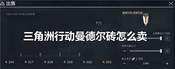 《三角洲行动》曼德尔砖怎么卖 曼德尔砖卖出渠道