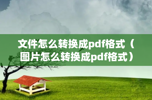 文件怎么转换成pdf格式（图片怎么转换成pdf格式）