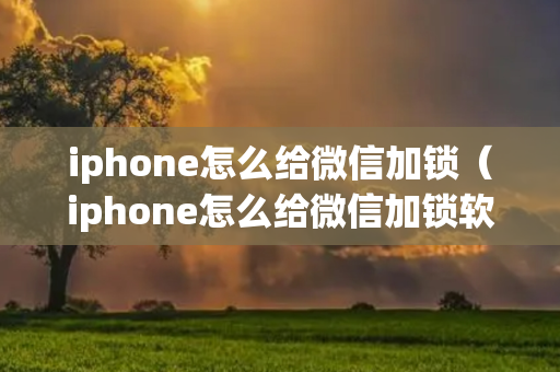 iphone怎么给微信加锁（iphone怎么给微信加锁软件）