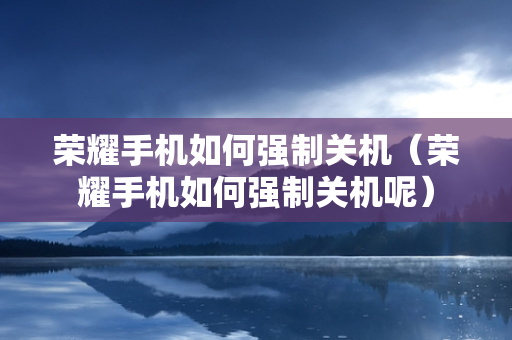 荣耀手机如何强制关机（荣耀手机如何强制关机呢）