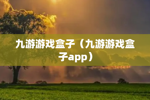 九游游戏盒子（九游游戏盒子app）