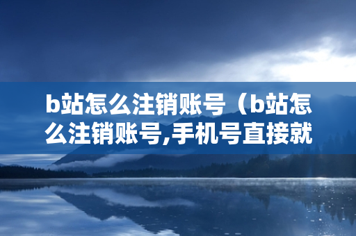 b站怎么注销账号（b站怎么注销账号,手机号直接就解绑了吗）