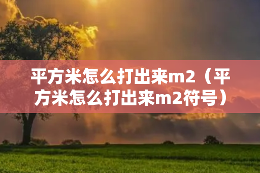 平方米怎么打出来m2（平方米怎么打出来m2符号）