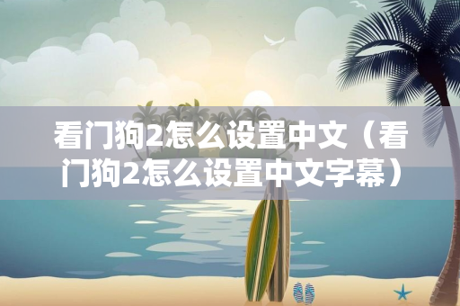 看门狗2怎么设置中文（看门狗2怎么设置中文字幕）