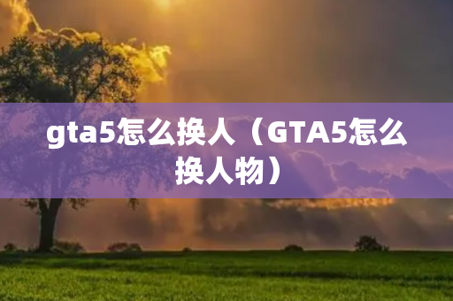 gta5怎么换人（GTA5怎么换人物）