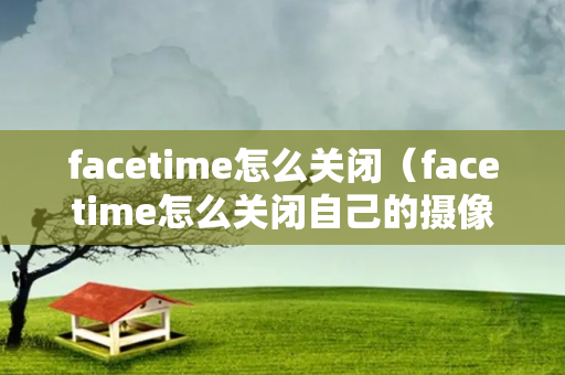 facetime怎么关闭（facetime怎么关闭自己的摄像头）