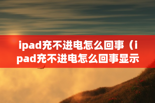 ipad充不进电怎么回事（ipad充不进电怎么回事显示不在充电）