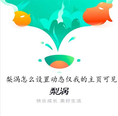 梨涡怎么设置动态仅我的主页可见