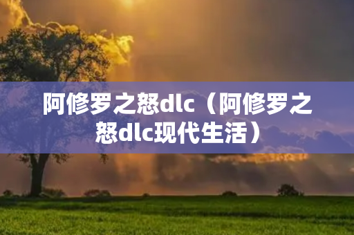 阿修罗之怒dlc（阿修罗之怒dlc现代生活）