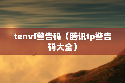 tenvf警告码（腾讯tp警告码大全）