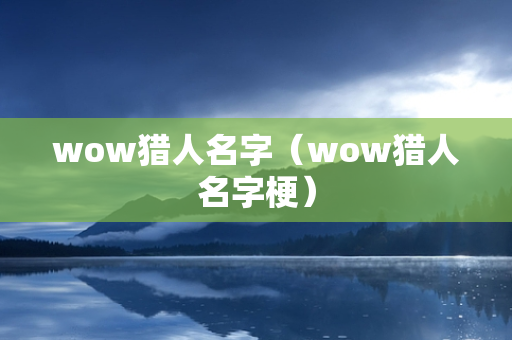 wow猎人名字（wow猎人名字梗）