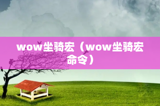 wow坐骑宏（wow坐骑宏命令）