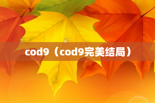 cod9（cod9完美结局）