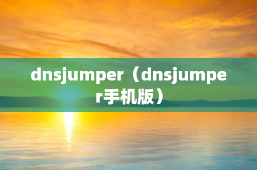 dnsjumper（dnsjumper手机版）