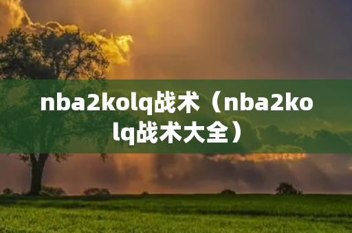 nba2kolq战术（nba2kolq战术大全）