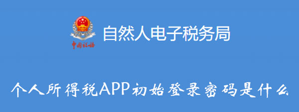 个人所得税APP初始登录密码是什么