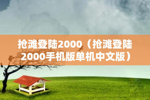 抢滩登陆2000（抢滩登陆2000手机版单机中文版）