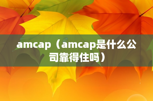 amcap（amcap是什么公司靠得住吗）