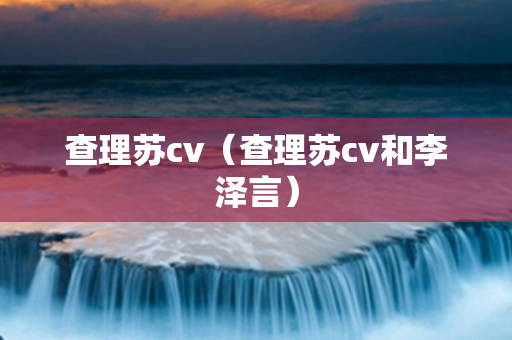 查理苏cv（查理苏cv和李泽言）