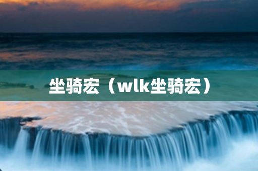 坐骑宏（wlk坐骑宏）