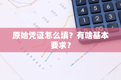 原始凭证怎么填？有啥基本要求？