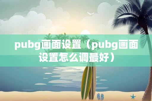 pubg画面设置（pubg画面设置怎么调最好）