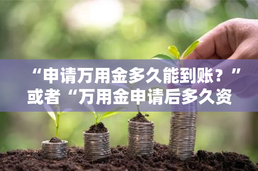 “申请万用金多久能到账？”或者“万用金申请后多久资金能到账？”