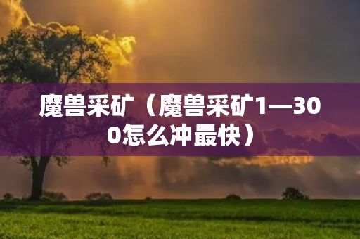 魔兽采矿（魔兽采矿1—300怎么冲最快）