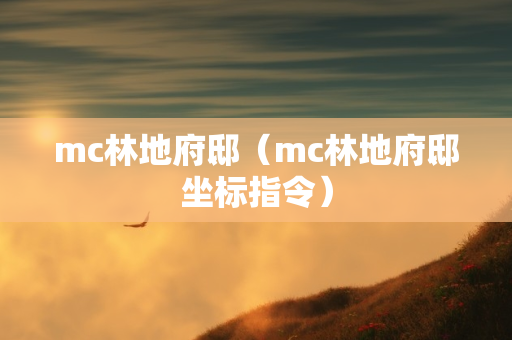 mc林地府邸（mc林地府邸坐标指令）