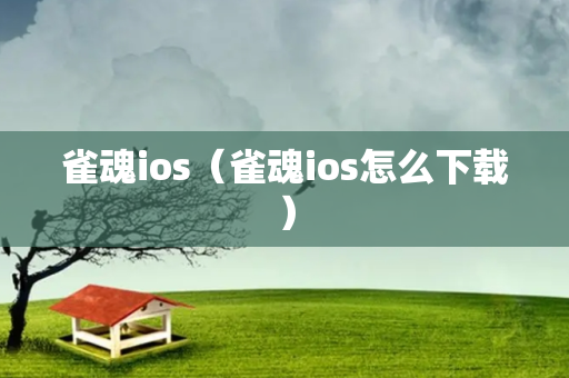 雀魂ios（雀魂ios怎么下载）