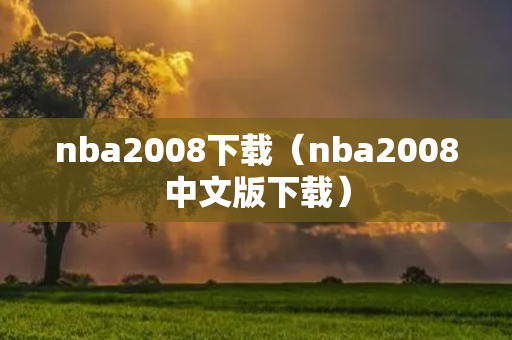 nba2008下载（nba2008中文版下载）