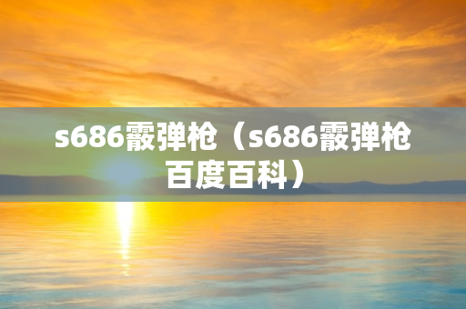 s686霰弹枪（s686霰弹枪百度百科）