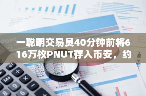 一聪明交易员40分钟前将616万枚PNUT存入币安，约844万美元