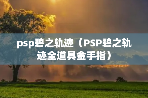 psp碧之轨迹（PSP碧之轨迹全道具金手指）