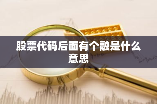 股票代码后面有个融是什么意思