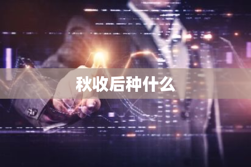 秋收后种什么