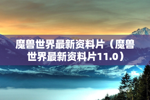 魔兽世界最新资料片（魔兽世界最新资料片11.0）