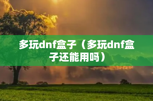 多玩dnf盒子（多玩dnf盒子还能用吗）