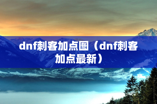 dnf刺客加点图（dnf刺客加点最新）