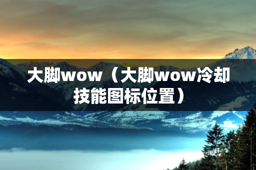 大脚wow（大脚wow冷却技能图标位置）