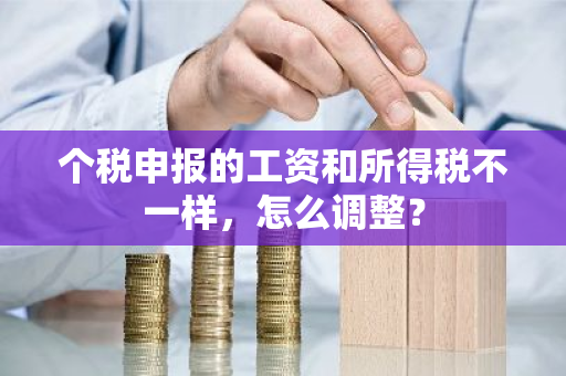 个税申报的工资和所得税不一样，怎么调整？